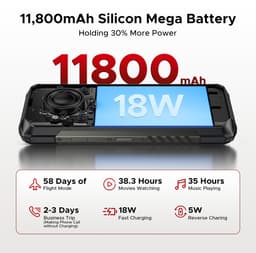 DOOGEE Blade 20 Pro - Robuuste Smartphone - Robuuste Telefoon - 24GB RAM + 256GB ROM（2TB/TF) - 11800mAh/18W - 6.6 Inth HD+ IPS+90Hz - 125dB Luidsprekers - Nachtzichtcamera - Face ID - Triple card slot - Rood — thumbnail 4
