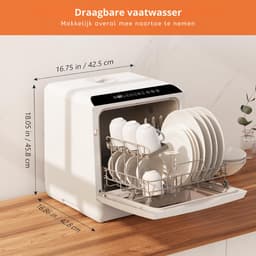 ZRSS® Mini vaatwasser - Kleine afwasmachine - 5 programma's — thumbnail 5