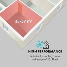 Klarstein Mobiele airconditioner met luchtafvoerslang, 4-in-1 airconditioner met ventilator, luchtontvochtiger & nachtmodus, Kleine & draagbare airconditioner met app-bediening, 12000 BTU Laag verbruik,5 kW voor 59 m² - Afstandsbediening Timer — thumbnail 6