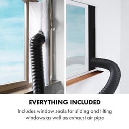 Klarstein Mobiele airconditioner met luchtafvoerslang, 4-in-1 airconditioner met ventilator, luchtontvochtiger & nachtmodus, Kleine & draagbare airconditioner met app-bediening, 12000 BTU Laag verbruik,5 kW voor 59 m² - Afstandsbediening Timer — thumbnail 4
