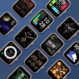Smartwatch Dames Heren en Kinderen - Watch geschikt voor Android/ iOs - Zwart — thumbnail 11