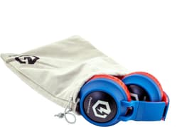 PowerLocus Buddy Draadloze On-Ear Koptelefoon voor Kinderen, LED lampjes, 85db Limiet, met Microfoon, Micro SD poort - Blauw/Rood — thumbnail 8