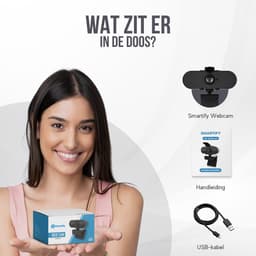 Smartify Webcam - HD Pro Webcam - Full HD 1080P - Ingebouwde Microfoon - Inclusief Webcam Cover - Webcam Voor Pc — thumbnail 6