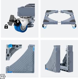 VanDijck Wasmachine Verhoger - Met Wielen - Verstelbaar 42-75 cm - Max 300 kg — thumbnail 10
