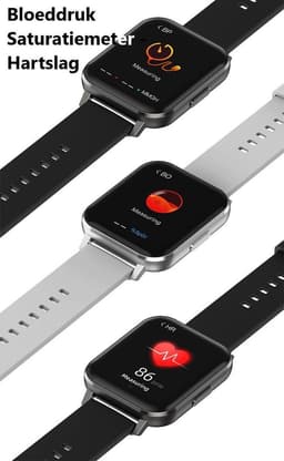 Belesy® Retina X - Smartwatch Dames - Smartwatch Heren - Horloge - 1.78 inch - Kleurenscherm - Full Touch - Stappenteller - Multi Sport - Multi Watchfaces - Maak je eigen wijzerplaat functie - Zilver - Siliconen - Grijs - Moederdag — thumbnail 7
