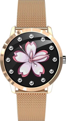 Belesy® Q8LG 2022 - Smartwatch Dames – Smartwatch Heren - Horloge- 1.09 inch - Kleurenscherm - Stappenteller - Bloeddruk - Hartslag - 75+ Wijzerplaten – Sporten - Staal – Rosé Goud — thumbnail 14