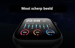 Belesy® Pro - Smartwatch Dames - Smartwatch Heren - Horloge - 1.3 inch - Kleurenscherm - Full Touch - Stappenteller - Grijs - Siliconen — thumbnail 18
