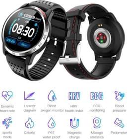 Belesy® Tachy - Smartwatch Dames - Smartwatch Heren - Horloge - 1.3 inch - Kleurenscherm - Stappenteller - Bloeddruk - Hart ECG - Mutli sport - Zilver - Blauw - Siliconen - Moederdag — thumbnail 13