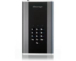 iStorage diskAshur DT2 - externe harde schijf - 18 TB - Zwart - Grafiet