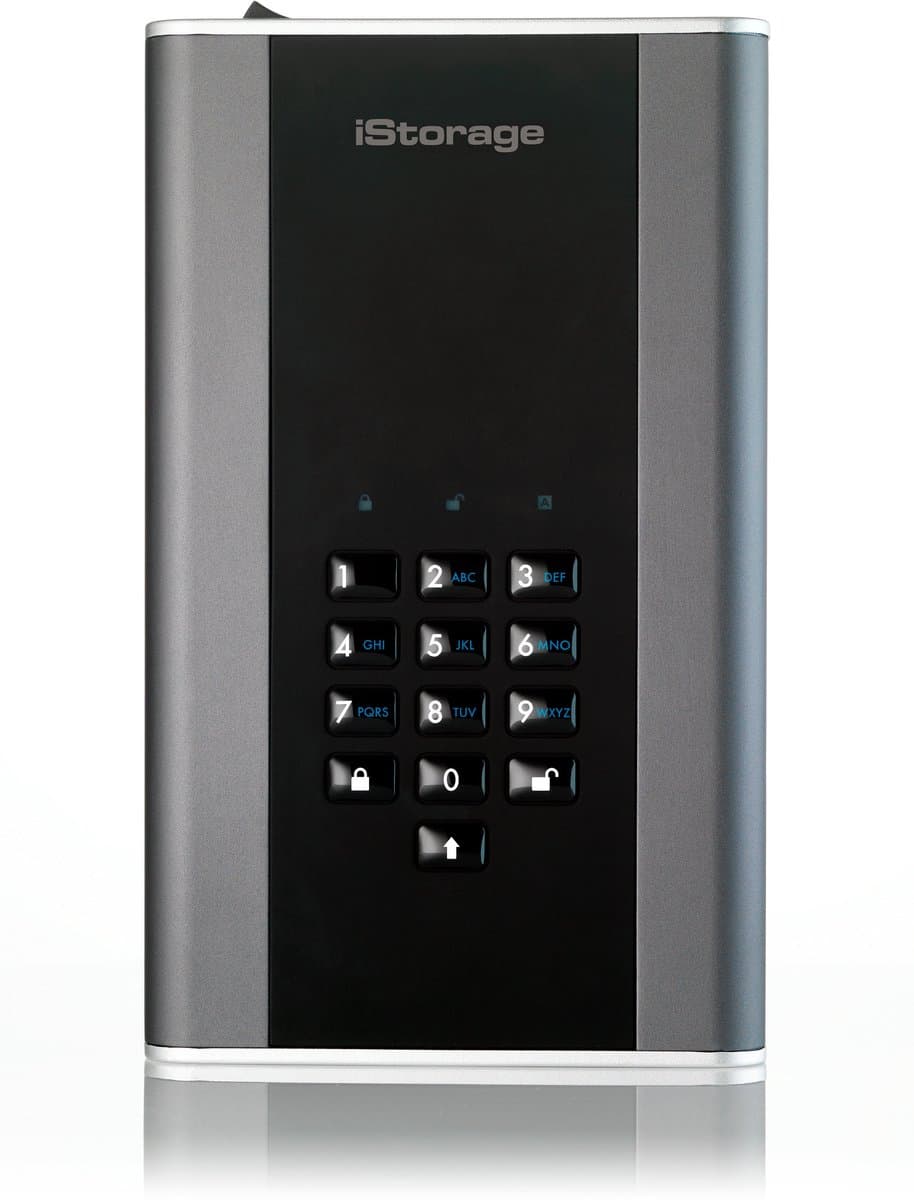 iStorage diskAshur DT2 - externe harde schijf - 18 TB - Zwart - Grafiet — afbeelding 1