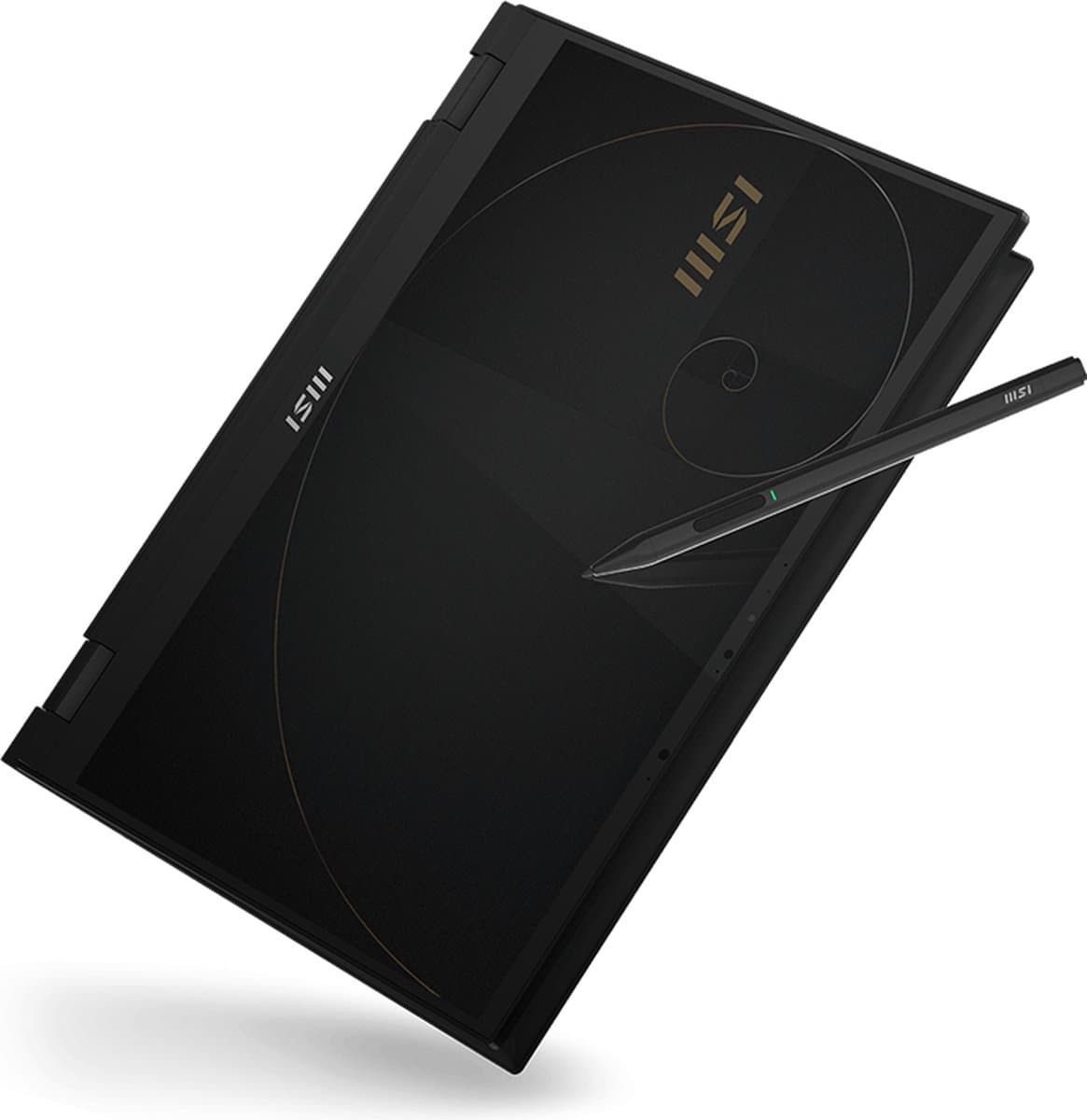 MSI Summit E14 Flip Evo A12MT-043FR Intel® Core™ i5 i5-1240P Hybride (2-in-1) 35,6 cm (14") Touchscreen Quad HD+ 16 GB LPDDR5-SDRAM 512 GB SSD Wi-Fi 6E (802.11ax) Windows 11 Home Zwart — afbeelding 1