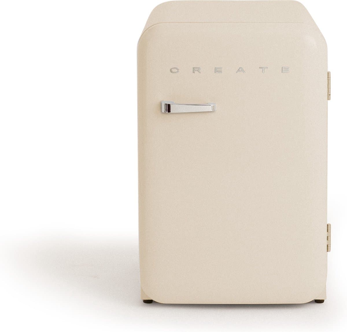 CREATE - Koelkast in retrostijl - Gebroken wit - Handvat Zilver - FRIDGE RETRO 107L — afbeelding 1