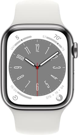 Apple Watch Series 8 - 4G - 41mm - Zilver Roestvrijstaal — thumbnail 1
