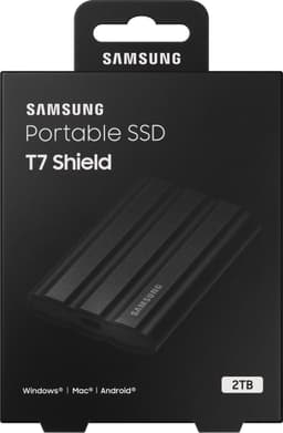 Samsung Portable T7 Shield - Externe SSD - USB C 3.2 - Inclusief USB C en USB A kabel - Geschikt voor iPhone USB C - 2 TB - Zwart — thumbnail 14