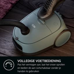 AEG AB61C1OG Clean 6000 - Stofzuiger met zak - Ocean Green - Hepa filtratie - Vacuum cleaner - Alle vloertypen - 650 watt - Lang snoer 12m bereik - 2 extra accessoires - Compact design — thumbnail 10