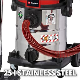 Einhell Elektrische Nat-/Droogzuiger TE-VC 2025 SACL - 1200 W - 200 mbar - 25 L - Stofbeschermingsklasse L - Automatisch stopcontact: 2200 W - Incl. mondstukken en filter — thumbnail 19