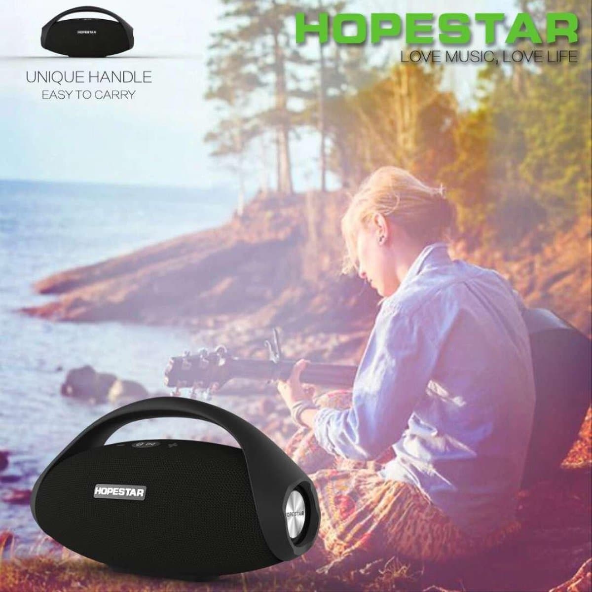Hopestar H31 Speaker - Zwart - 32W - Bluetooth - Stereo - Draagbaar - Subwoofer - Draadloos - Enorme Power — afbeelding 1