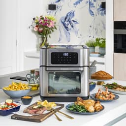 Princess Airfryer Oven 182065 - Heteluchtfriteuse en Oven in één - Groot 10 liter - 3 bakplaten - Rotisseriemand - RVS - Touchscreen — thumbnail 8