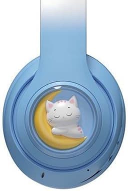 RyC Toys Kinder Hoofdtelefoon- blauw |Draadloze Koptelefoon-Kids Headset-Over Ear-Bluetooth-Microfoon-Katten Oortjes-Led Verlichting — thumbnail 4