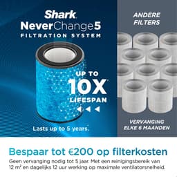 Shark NeverChange5 Luchtreiniger - Ruimtes tot 60 m² - 5-jarig HEPA NanoSeal Filter - met Geurfilter - HP150EU — thumbnail 2