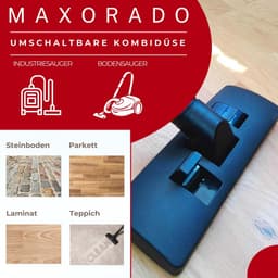 Maxorado Combimondstuk voor uw stofzuiger 35 mm - geschikt voor Bosch, Siemens, AEG, Quigg, Kärcher, Fakir, EIO, Samsung, Panasonic, Clatronic - borstel universeel 35mm — thumbnail 2