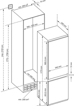 Inventum IKV1786D 178 cm energiezuinige inbouw koel-vriescombinatie - 251 liter - Koelkast met vriesvak 70 liter - Vershoudlade - Supervriezen - Led-verlichting - Deur op deur - Wit — thumbnail 11