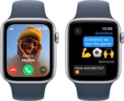 Apple Watch SE 2023 - GPS + Cellular - 44mm Silver Aluminium Case with Storm Blue Sport Band - S/M — thumbnail 6