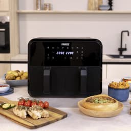 Princess Double Basket Airfryer 182068 - Dubbele Airfryer - 8 liter - 2 manden - XXL - 8 programma’s - 2400W - Dubbele heteluchtfriteuse - Touchscreen - Zwart - 80 °C tot 220°C - Sync functie — thumbnail 15