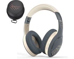 PowerLocus P19 Bluetooth Koptelefoon - Koptelefoon Draadloos - tot 70 Uur Speeltijd en met Aux Kabel - Over Ear Hoofdtelefoon - 3 EQ-Modi - Met Draagtas – Asfalt Grijs