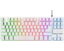 Trust GXT 833W Thado - Gaming Keyboard - TKL (tenkeyless) - Verlichting - PC/PS5 - Qwerty - Wit