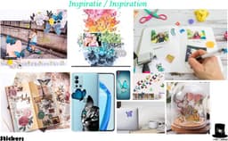 Bob Online ™ - 40 Stuks – Mixed Kleuren Serie - Vlinder Deco Stickers – PET Transparant Vlinder Hars Decals voor Scrapbook – Doe-het- zelf Karten Maken – Decoupage – Laptop Sticker – Fotolijst Deco Stickers – PET Butterfly Stickers – Knutsel Stickers — thumbnail 6