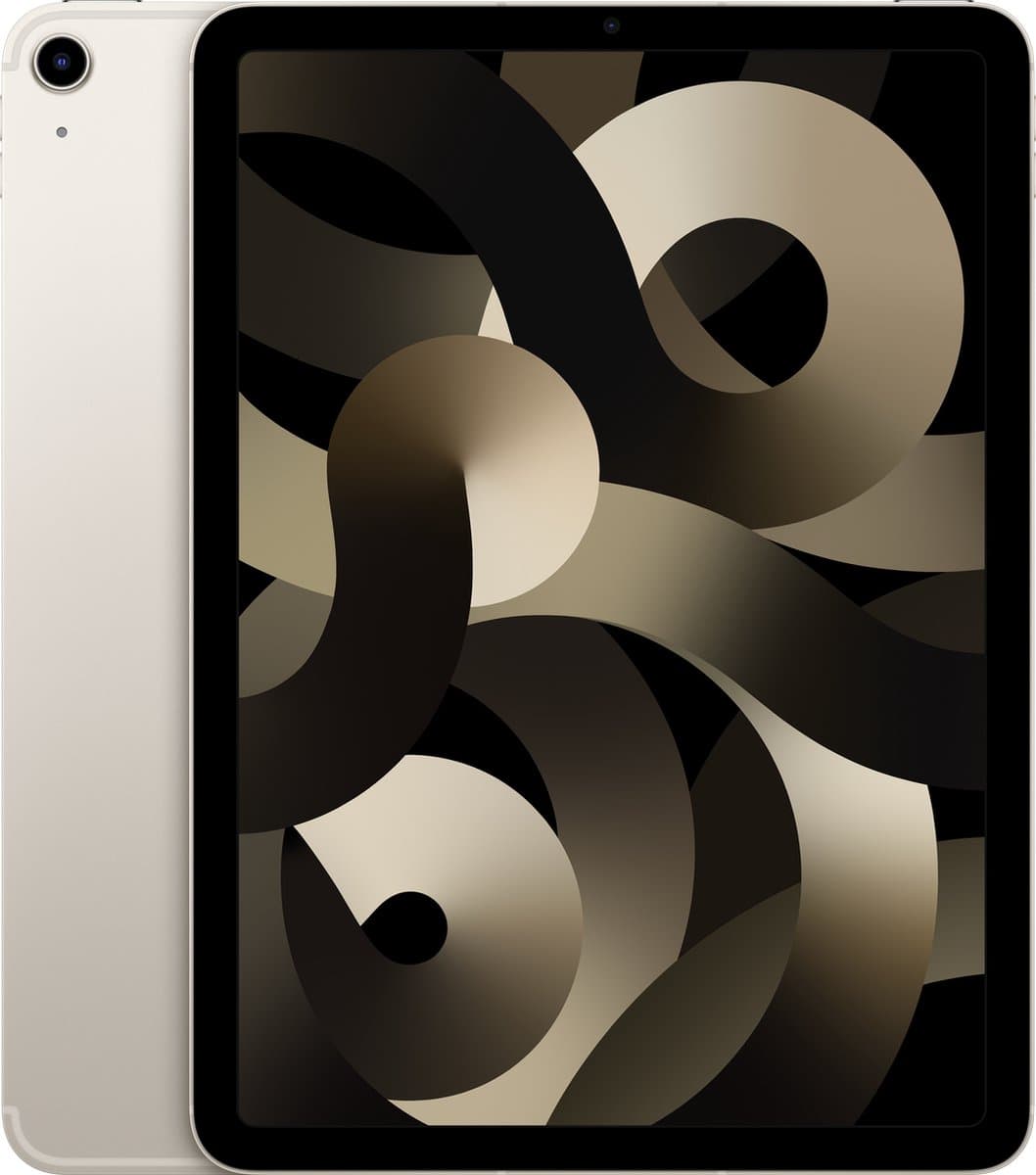 Apple iPad Air (2022) - 10.9 inch - WiFi + 5G - 256GB - Wit - 5e generatie — afbeelding 1