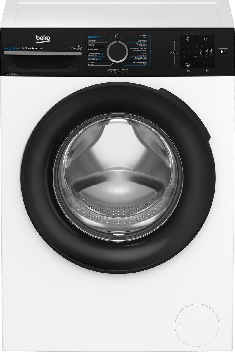 Beko b300 BM3WFT3841B wasmachine Voorlader 8 kg 1351 RPM Wit — afbeelding 1