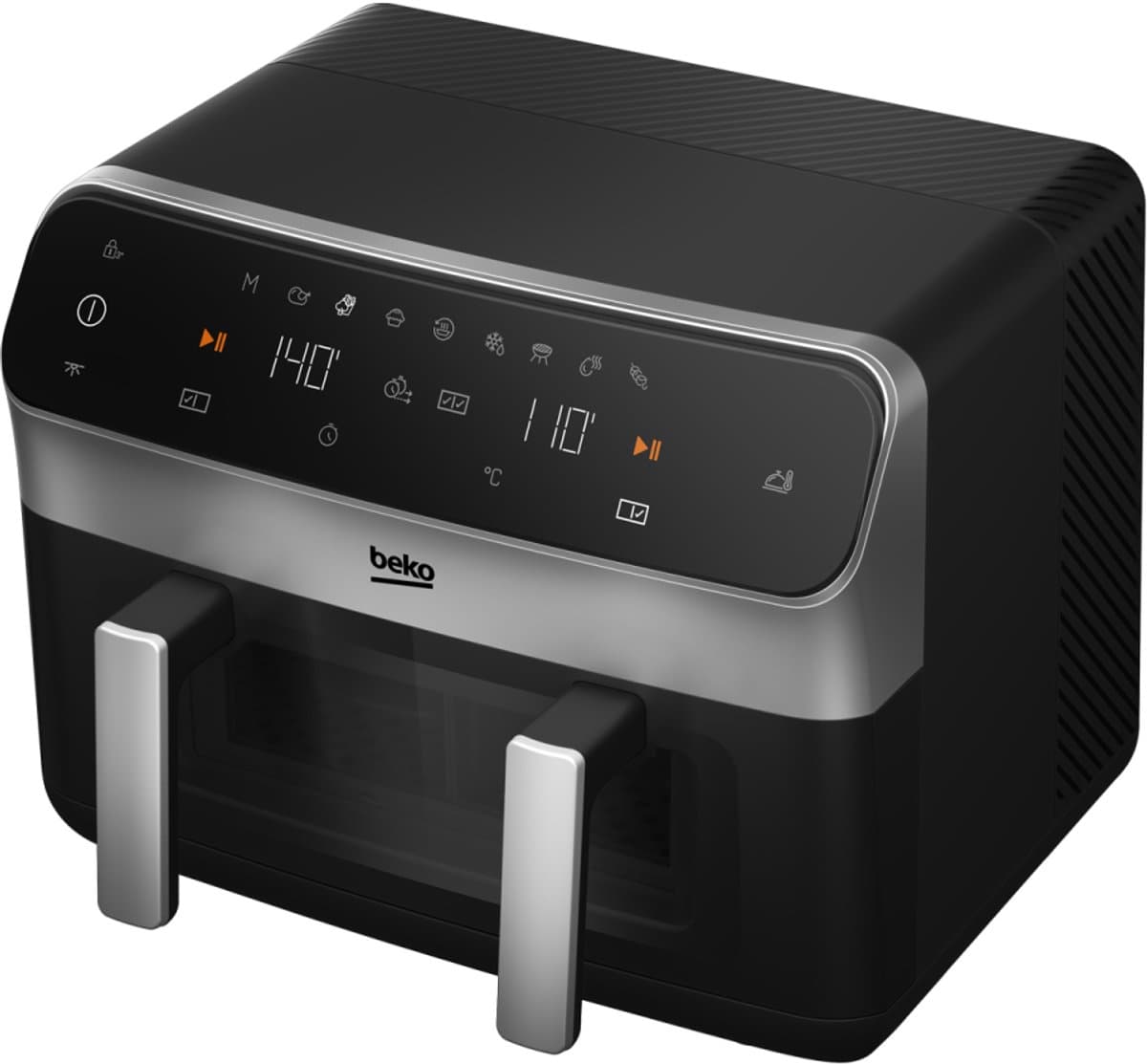 Beko FRL6488 dubbele Airfryer - Zwart - 9,5 l inhoud - 2400 W - Warmhoudfunctie - Timer — afbeelding 1