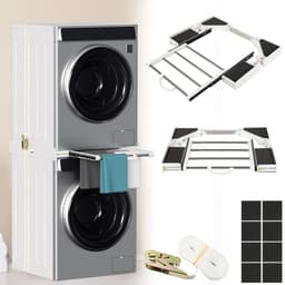 verbindingsframe Tussenbouwframe wasmachinekast uittrekbaar handdoekhouder droger verbindingsframe Wasmachine & Drogeraccessoires universele stapelset — thumbnail 1