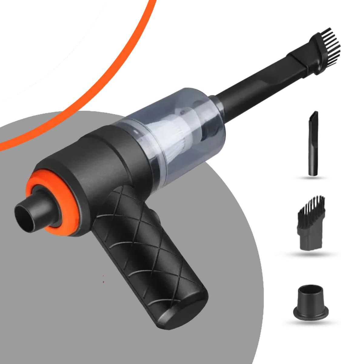 Auto Stofzuiger Draadloos 2.0 - Nat & Droog - Kruimelzuiger - Handstofzuiger - Kruimeldief - Kleine Stofzuiger - Draadloze stofzuiger - Air Duster - Zwart — afbeelding 1