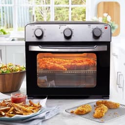 Luxe Heteluchtoven – Airfryer – Multifunctionele Combi Oven – Eenvoudige Bediening – Alles in één – 15L Inhoud – Met Bakplaat – Zilver — thumbnail 3