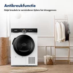 Heinner Warmtepompdroger - 10 KG - Wasdroger - 14 Programma's - Antikreukfunctie - LED display - Trommelverlichting - Wit/Zwart — thumbnail 7