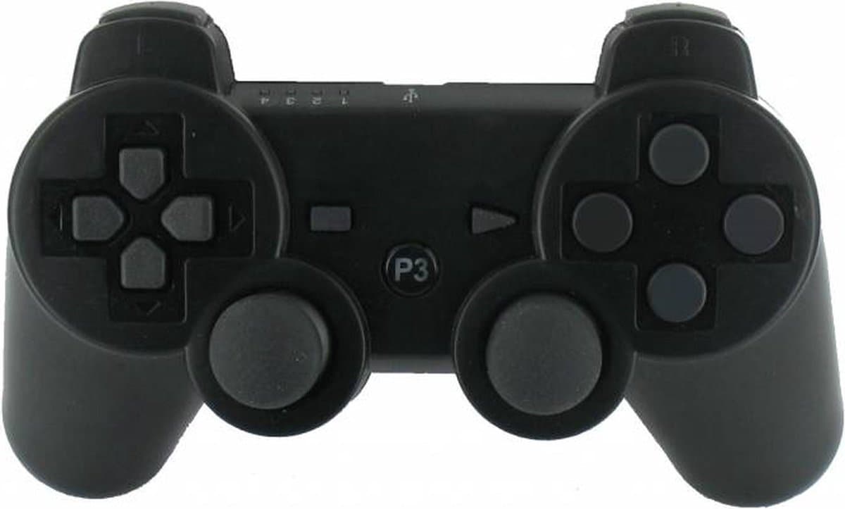 Dolphix Draadloze Bluetooth Controller Zwart Geschikt voor PlayStation 3 PS3 — afbeelding 1