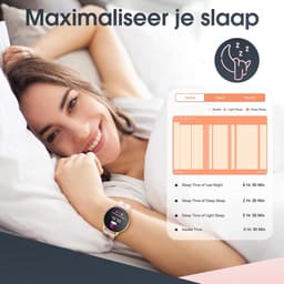 SAMMIT Smartwatch Dames Goud - Meldingen - Met Stappenteller - Iphone & Android - Smartwatch Dames — thumbnail 3