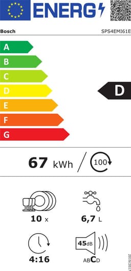 - bosch - SPS4EMI61E - Vrijstaande vaatwasser - 45 cm breed — thumbnail 2
