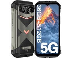 DOOGEE VMAX PLUS 5G - Robuuste Smartphone - Robuuste Telefoon - 36 GB ROM + 512 GB ROM - 22000 mAh/33 W- 200 MP + 32 MP + 20 MP nachtzicht - 6,58 inch FHD+ 120 Hz IPS - NFC - Face ID - Wi-Fi 6 - dubbele luidsprekers - Grijs