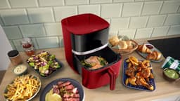 Bosch MAF462R0 Airfryer - Serie 4 - 6,1L - Ontdooifunctie - Dual heating - Warmhoudfunctie - 7 programma's - Tot 4 personen - Dieprood — thumbnail 13