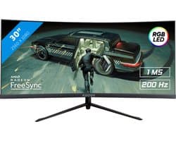 RAIDER Ultra Wide Gaming Monitor - Curved, 30 inch, 200Hz, 1 ms - 2560x1080