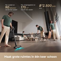 Dreame R20 SE Steelstofzuiger - Snoerloos - 150AW zuigkracht – Tot 90 min autonomie – Met LED verlichting & HEPA-filter – Lichtgewicht – Compleet met accessoires – Voor huisdieren & Alle vloertypes — thumbnail 10