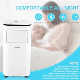 OZEANOS OT-AC-9000 Mobiele AC airconditioner met koelvermogen tot 9000 BTU/h, stille werking onder 65 dB, timer- en slaapfunctie, koelventilator- en ontvochtigingsmodus voor ruimtes tot 90 m3 — thumbnail 3