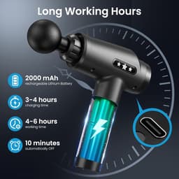 Massage Gun Professioneel - Massage Apparaat - Theragun - Zwart — thumbnail 4