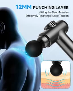 Massage Gun Professioneel - Massage Apparaat - Theragun - Zwart — thumbnail 5