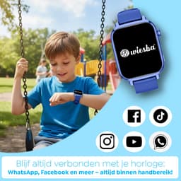 Wiesba WB13 Pro - smartwatch kinderen - gps horloge kind - kinderhorloge bellen - gps tracker kinderhorloge - kinderhorloge met gps - kinderhorloge - Blauw — thumbnail 14