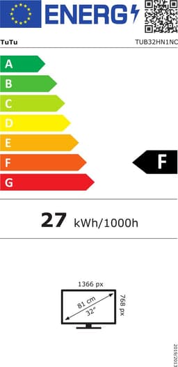 TuTu Standaard TV - LED Full HD - 42 inch/108 cm - Frameles Design - Tripple Tuner DVB-T/T2/S/S2/C - HDMI x2, USB x1, CI+ - Geassembleerd in Eindhoven - TUB42FD1N — thumbnail 2